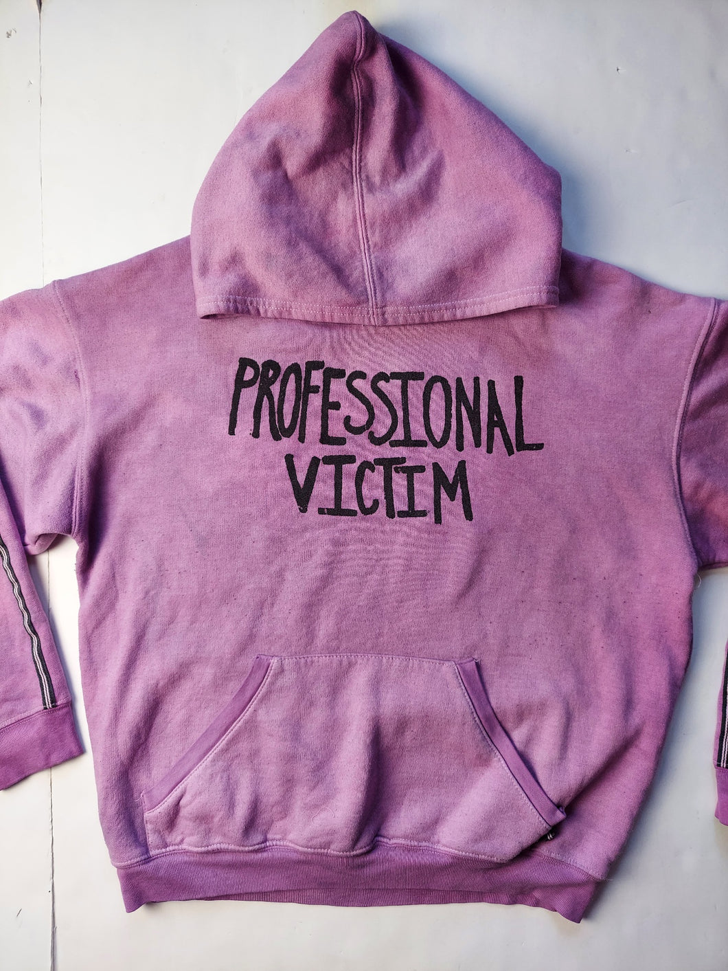 LARGE purple professional victim hoodie