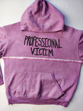 Load image into Gallery viewer, LARGE purple professional victim hoodie
