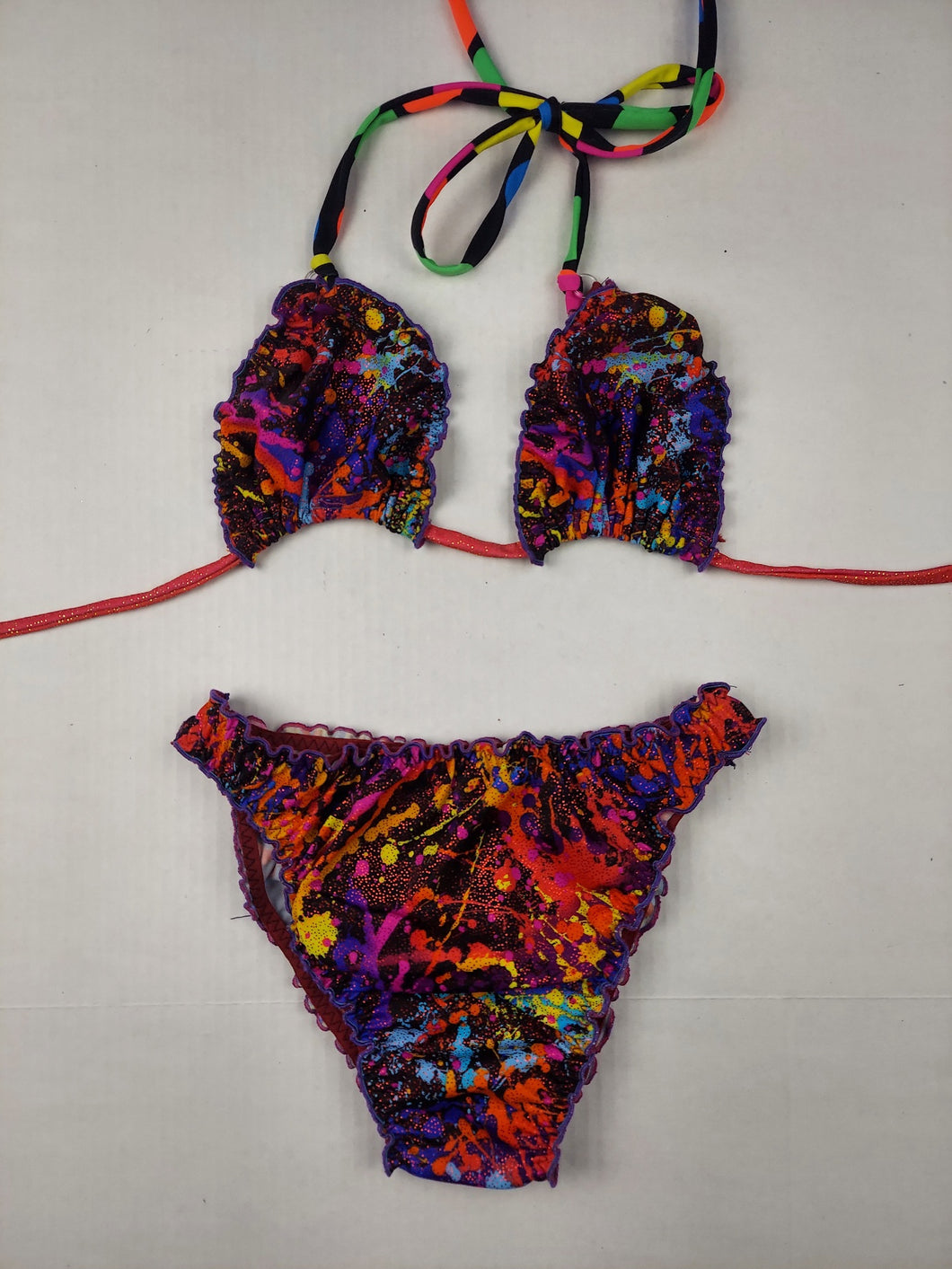 MEDIUM Brazilian splatter paint bikini