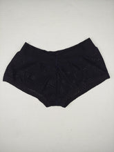 Load image into Gallery viewer, XSMALL Black mesh low rise boyshorts
