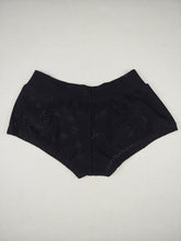 Load image into Gallery viewer, XSMALL Black mesh low rise boyshorts
