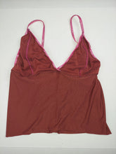 Load image into Gallery viewer, LARGE brown and pink camisole top
