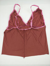 Load image into Gallery viewer, LARGE brown and pink camisole top
