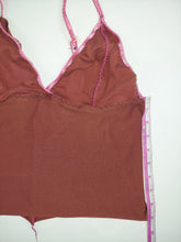 Load image into Gallery viewer, LARGE brown and pink camisole top
