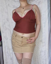 Load image into Gallery viewer, LARGE brown and pink camisole top
