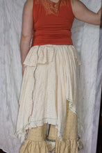 Load image into Gallery viewer, One size small- large coffee dyed eyelet lace skirt
