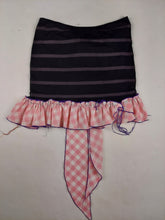 Load image into Gallery viewer, LARGE gingham bow striped skirt
