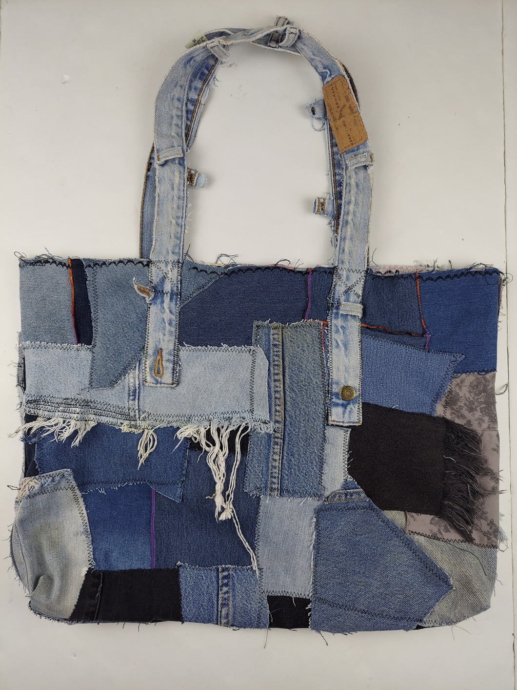 Recycled denim Jean tote bag