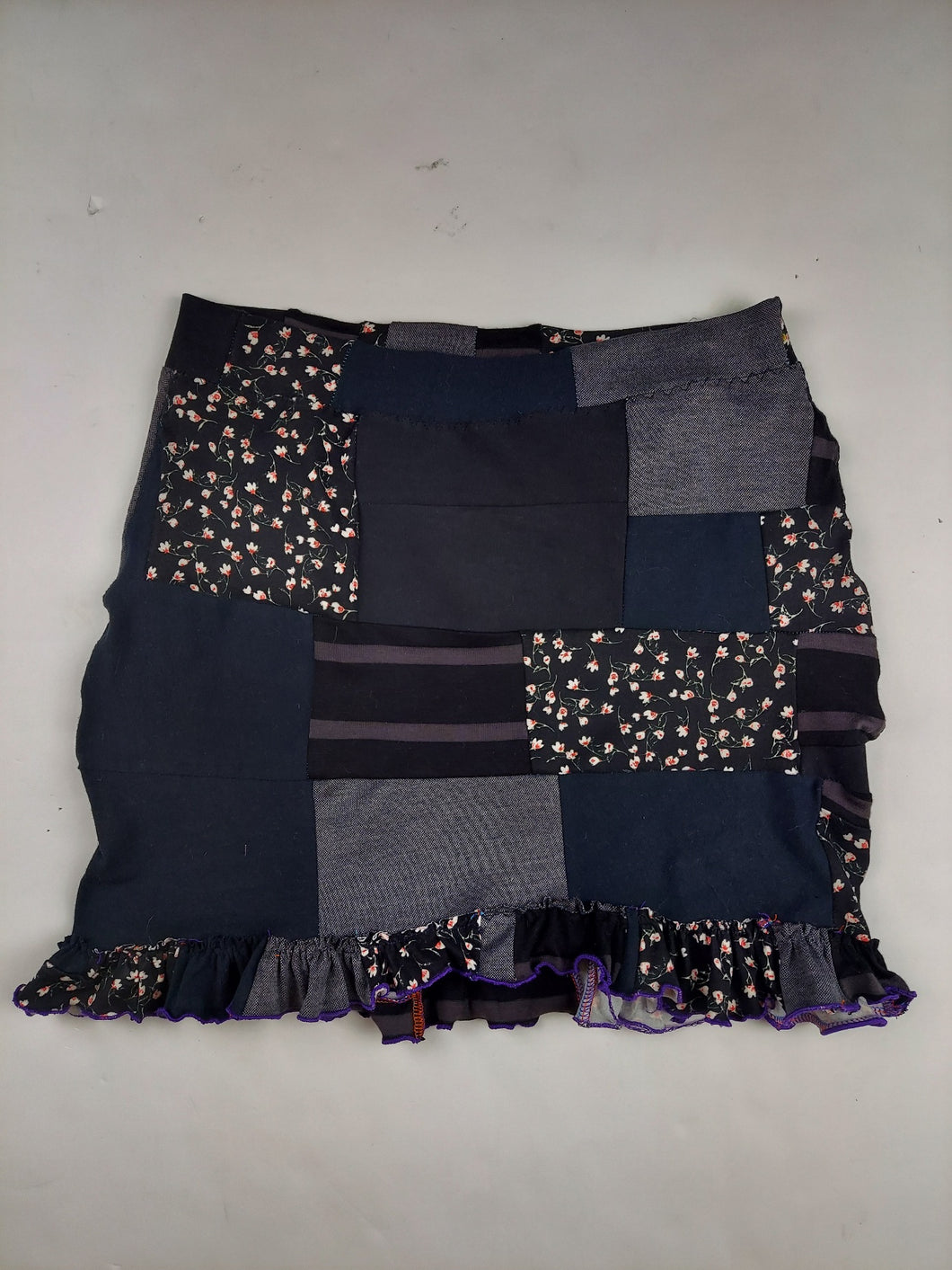 LARGE patchwork ruffle skirt