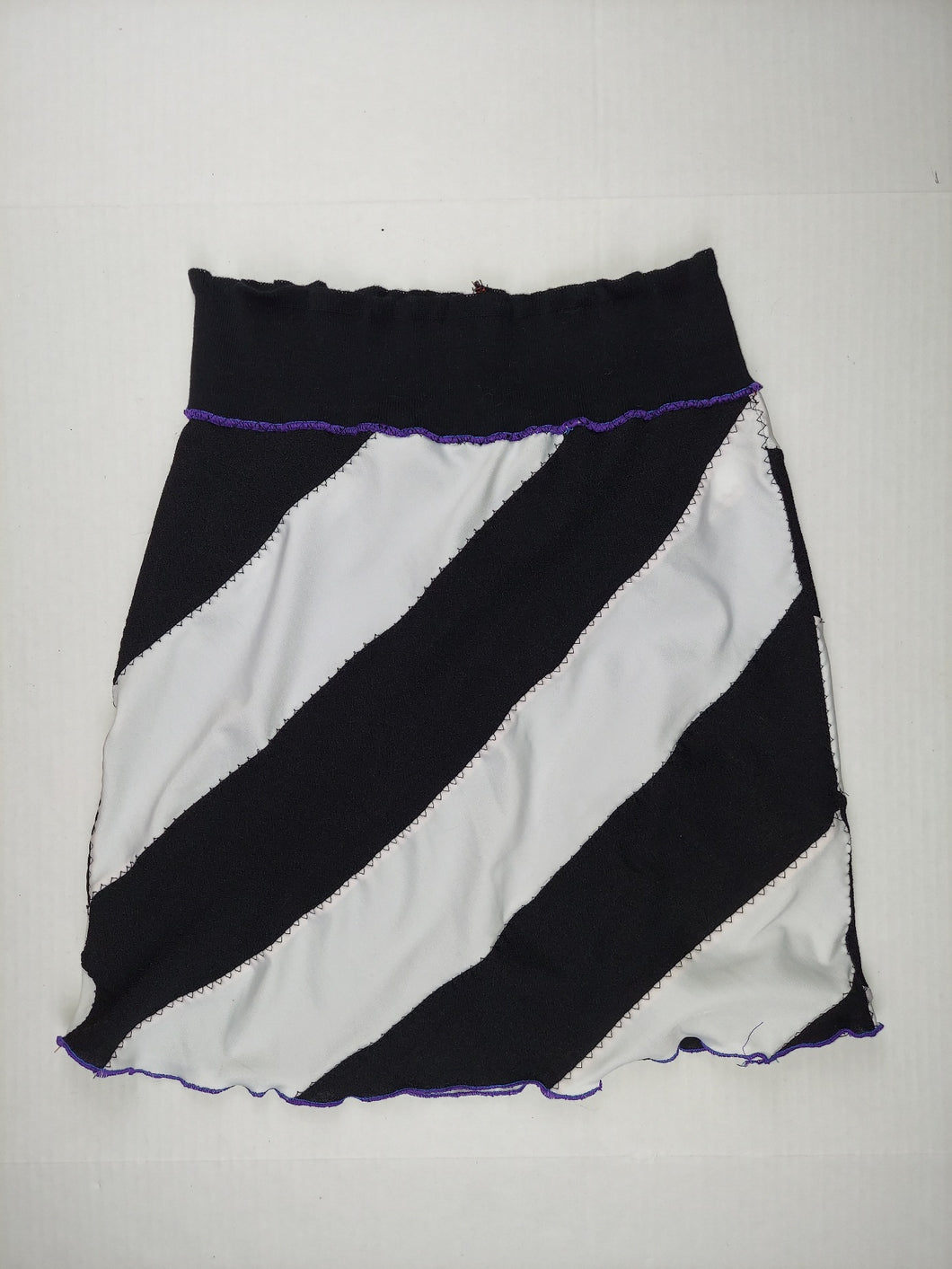 M/L bias stripe mini skirt