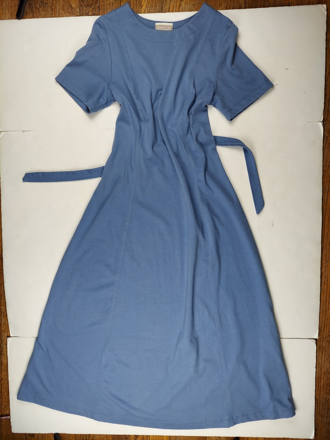 SMALL/ MEDIUM Periwinkle blue maxi dress with princess seam