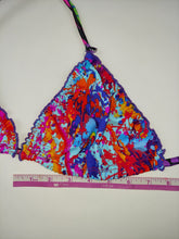 Load image into Gallery viewer, LARGE Rainbow Splatter paint triangle bikini

